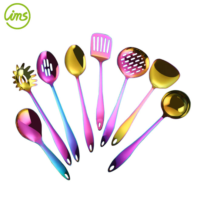 8pcs Rainbow Plating Kitchen Utensils Set